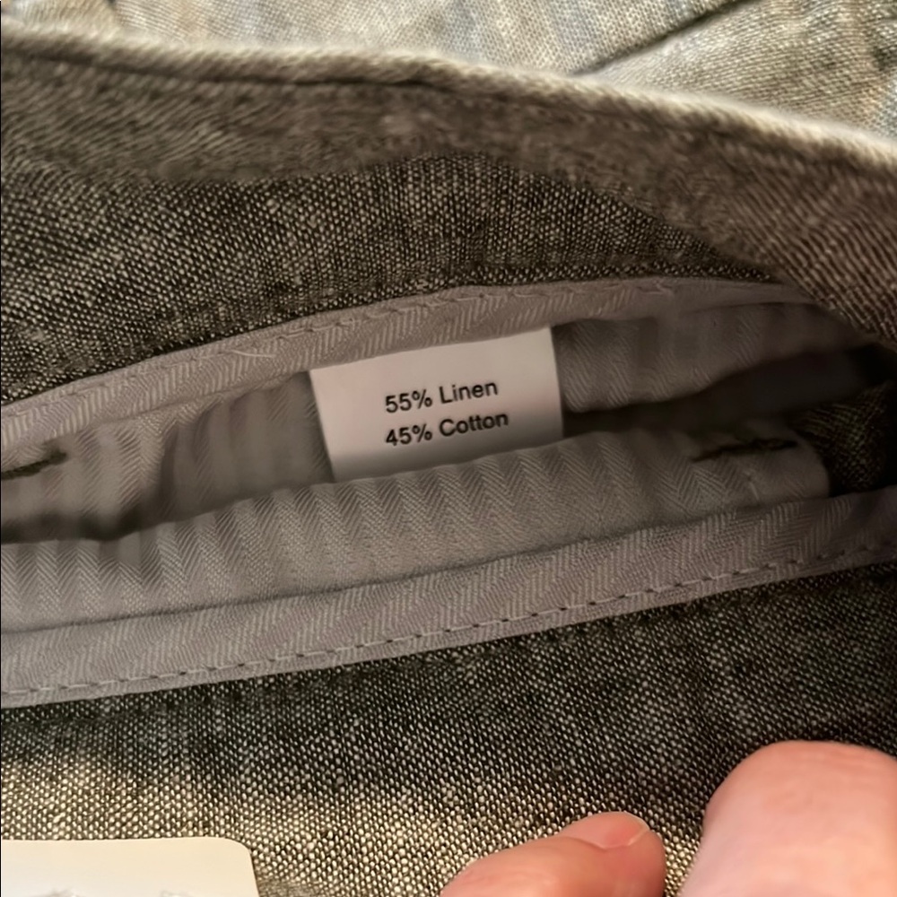 Jos. A. Bank Gray Chinos & Khakis with Linen Blend Fabric Tailored Fit - Picture 2 of 4